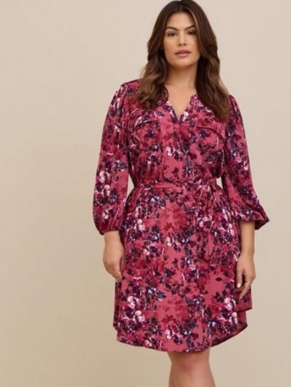 Torrid Mauve Floral Dress 0x